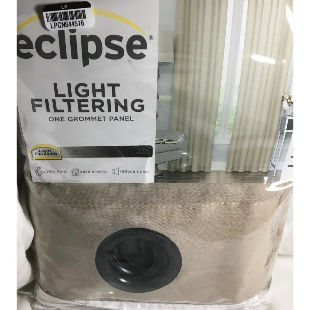 Liberty Window Sheer Curtain Tan - Eclipse 52x63